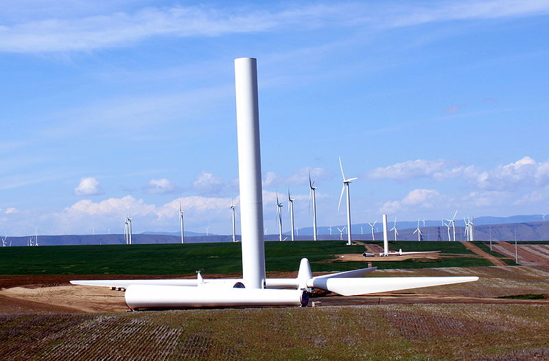 File:Biglow Canyon Wind Farm under construction.jpg