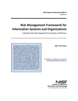 NIST Special Publication 800-37 Rev. 2