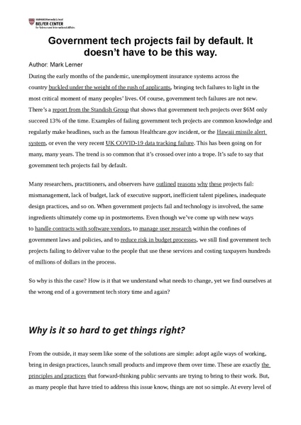 File:Belfer Center- IT Failures in Government.pdf