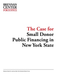 SMALL DONOR TAX CREDITS : A NEW MODEL