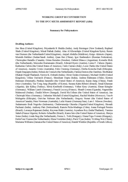 File:IPCC AR6 WGIII SummaryForPolicymakers.pdf